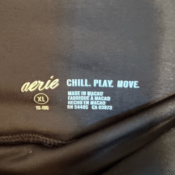 Aerie Hi-Rise Black Leggings XL | Sweater Knit Bottom | Lounge Stretch Comfy Fit - Picture 3 of 8